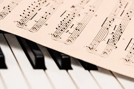 Partitura sobre teclad ode piano